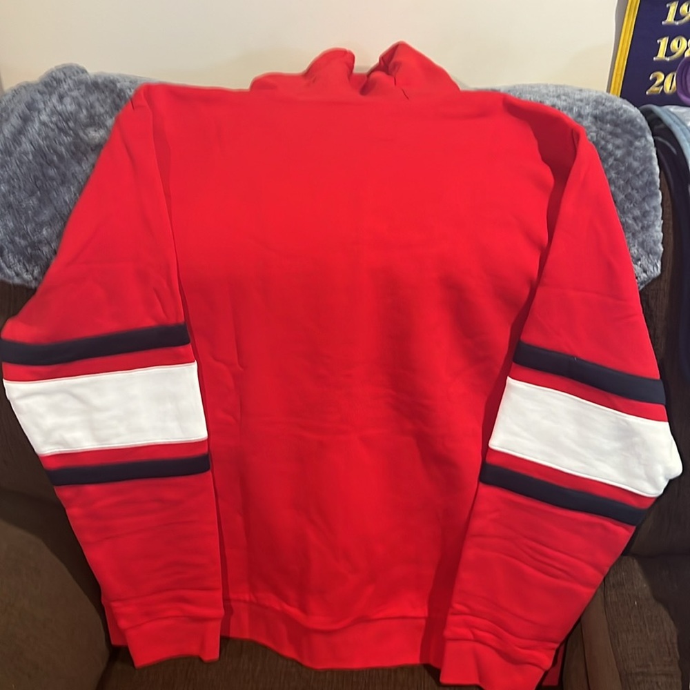 Lacoste Red Zip-Up Hoodie - Picture 6 of 7